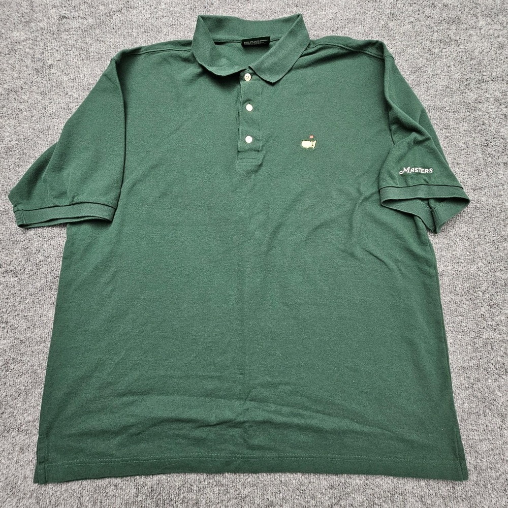 Masters Shirt Mens XL Green Golf Polo Tournament Embroidered Logo Cotton Augusta
